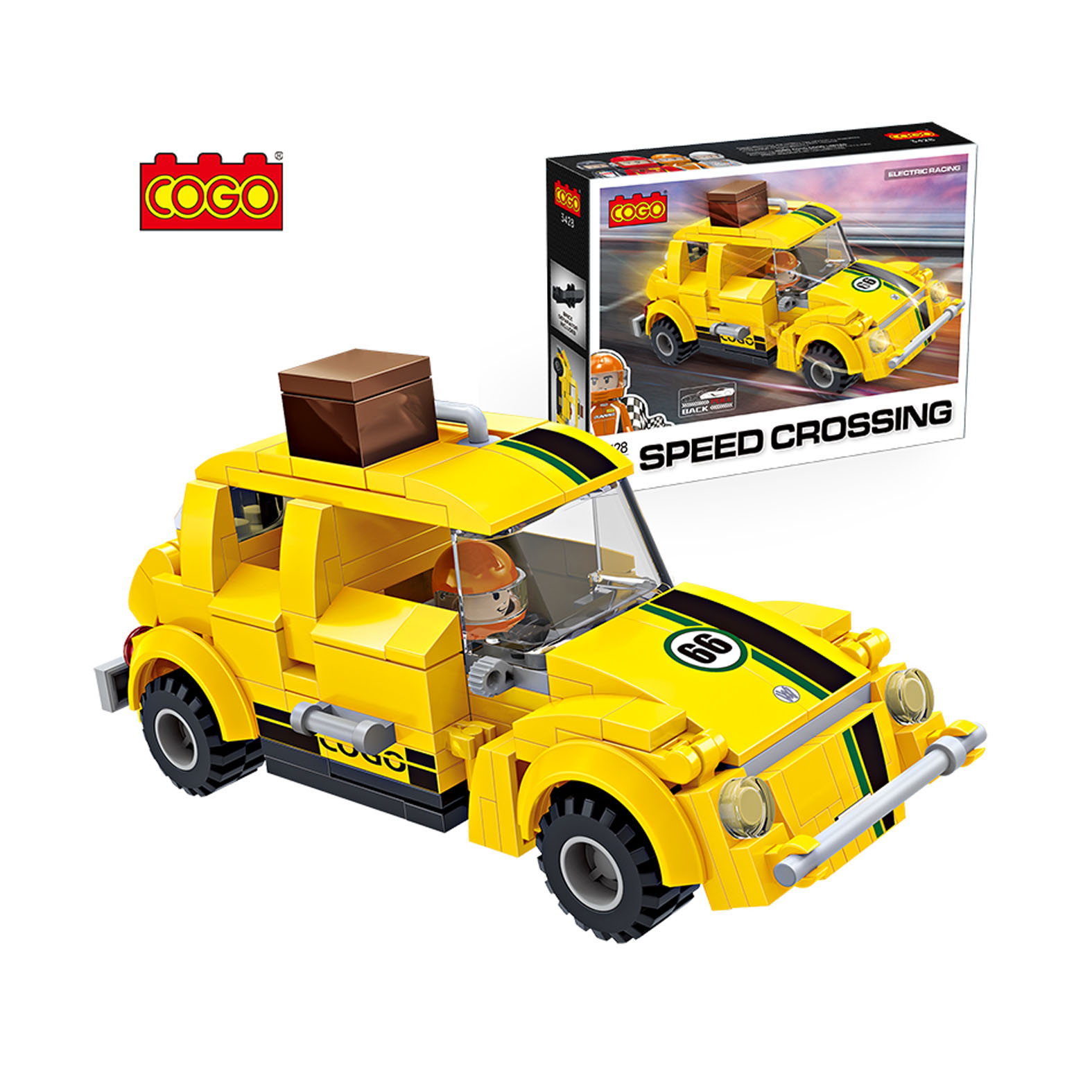 COGO TRKAČKI AUTO ŽUTI