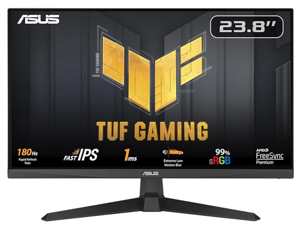 Monitor ASUS TUF VG249Q3A 23.8"/IPS/1920x1080/180Hz/1ms GtG/HDMIx2,DP/freesync/VESA/zvucnici/crna
