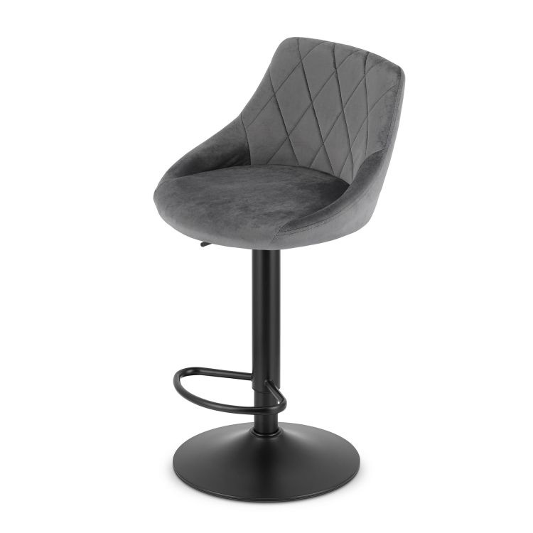 Barska stolica Kast grey velvet