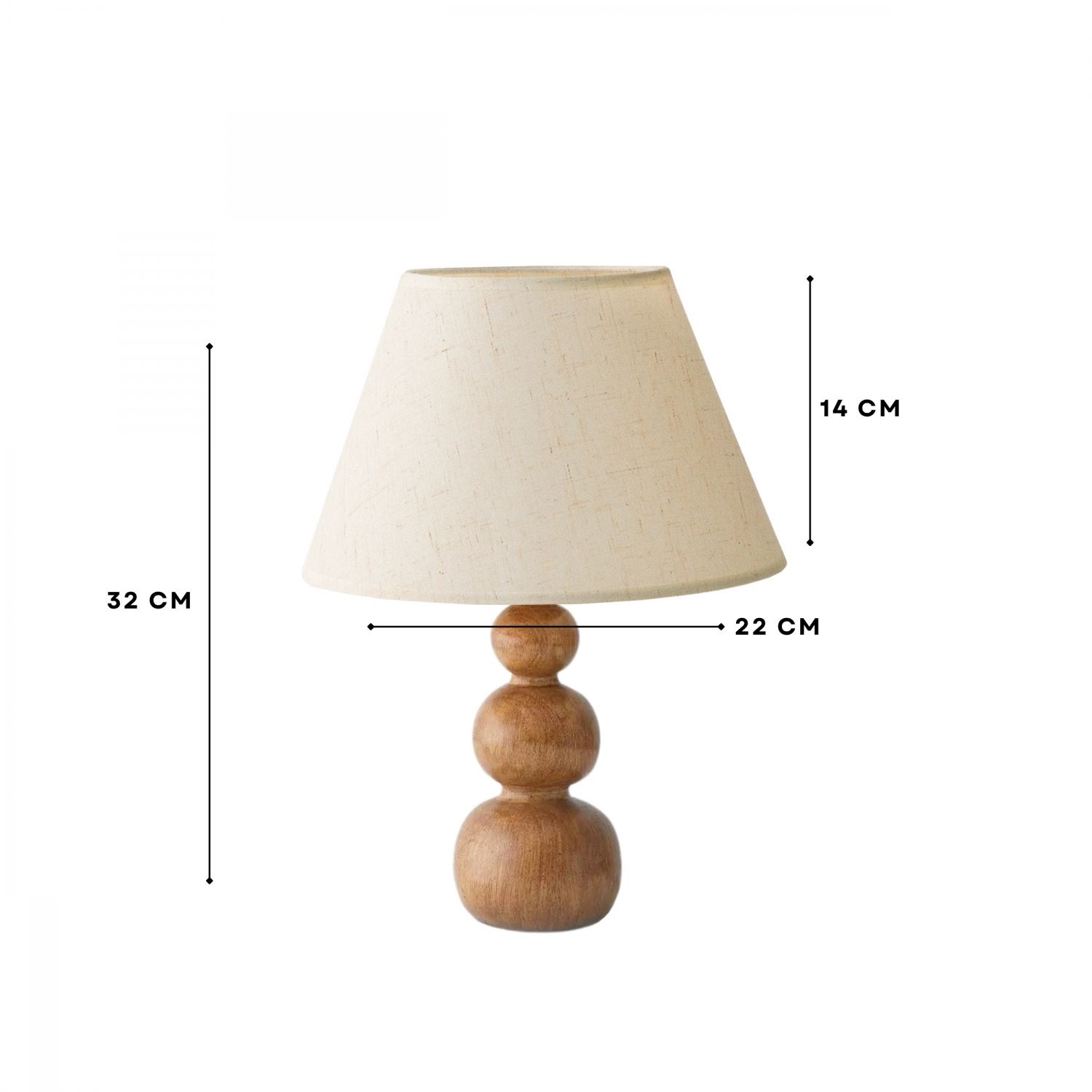 Stona lampa 242109 Krem, Hrast