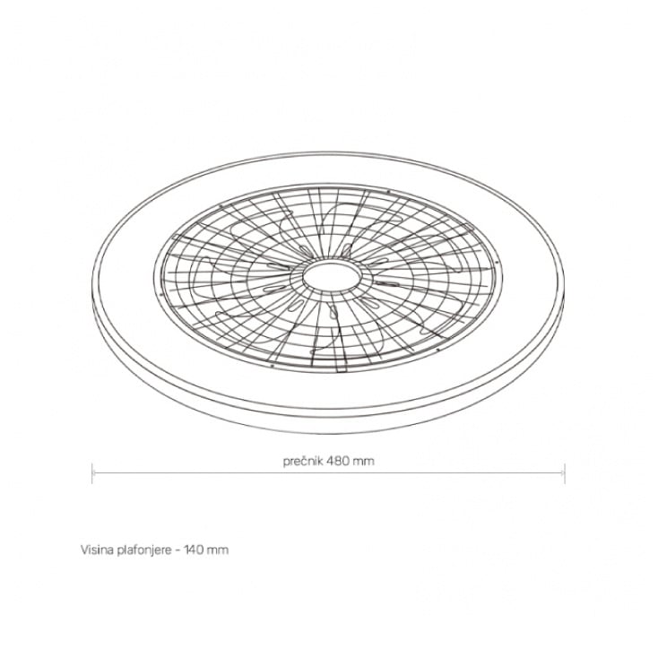 LED plafonjera sa ventilatorom