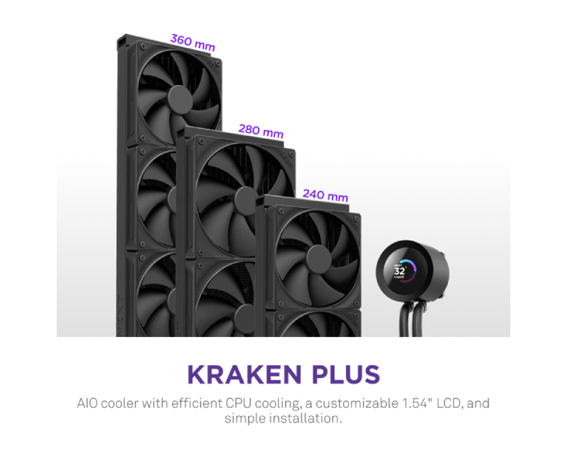 Kraken Plus 360 V2 vodeno hlađenje crno (RL-KN360-B2)