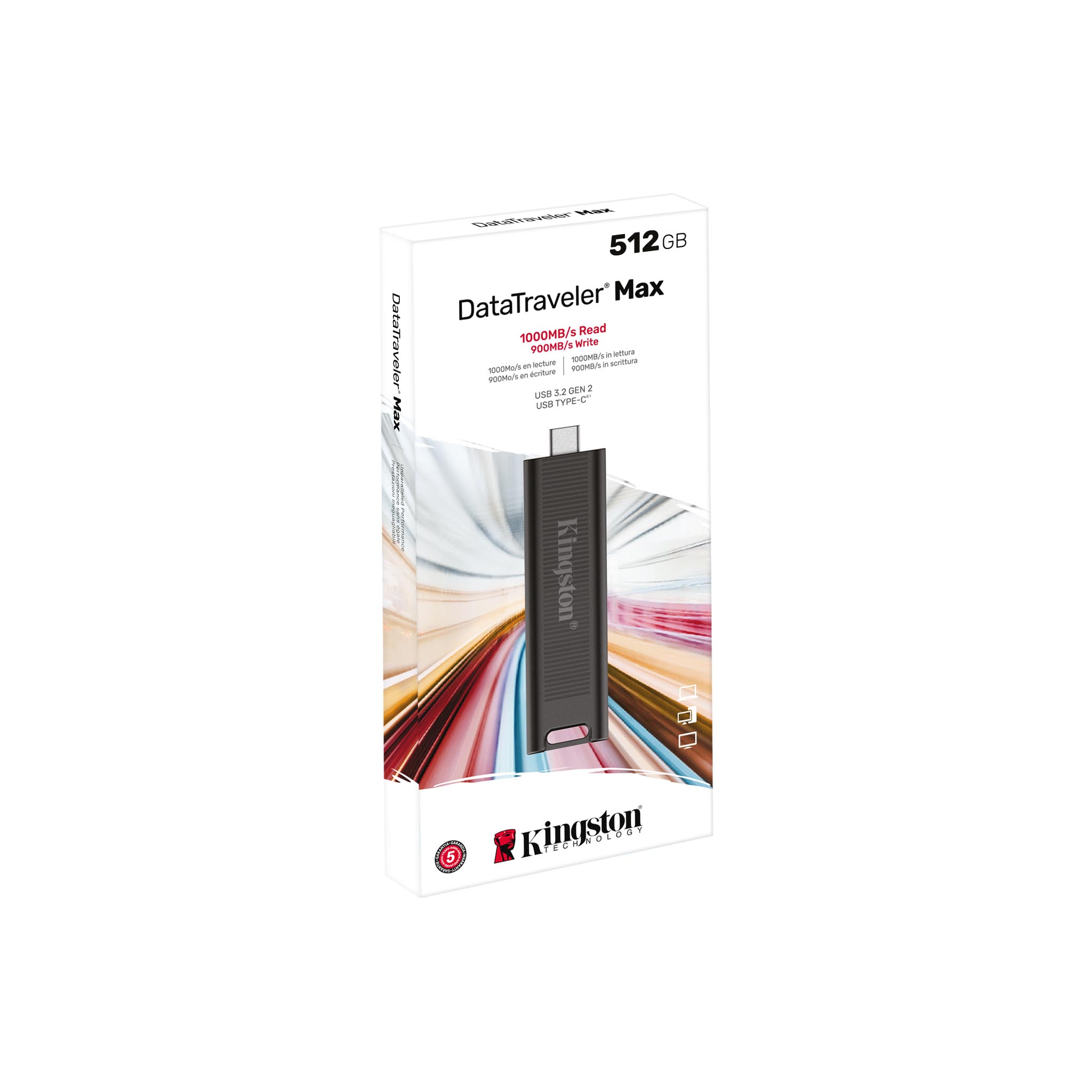 USB memorija KINGSTON DTMAX/512GB/DataTraveler Max/3.2/crna