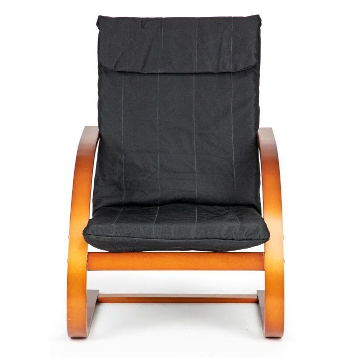 Stolica za ljuljanje walnut/black MODERNHOME