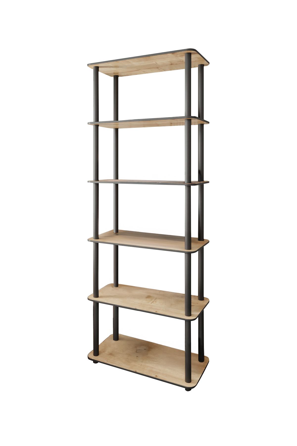 Polica za knjige Bookcase 6 Rect - Hrast