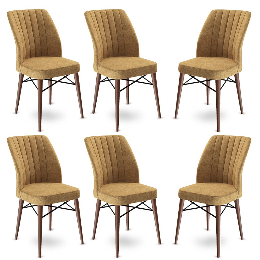 Set stolica (6 komada) Flex - Kapućino, Braon