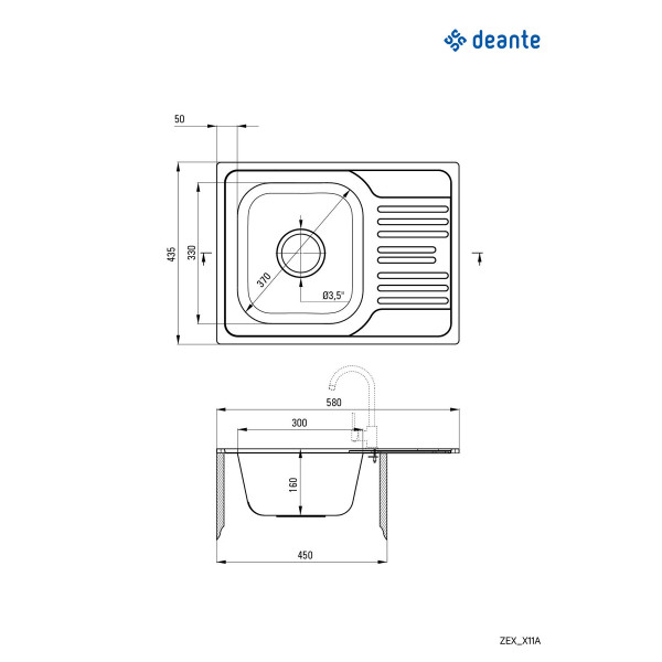 Deante sudopera Xylo 58/IXD/O ZEX 311A