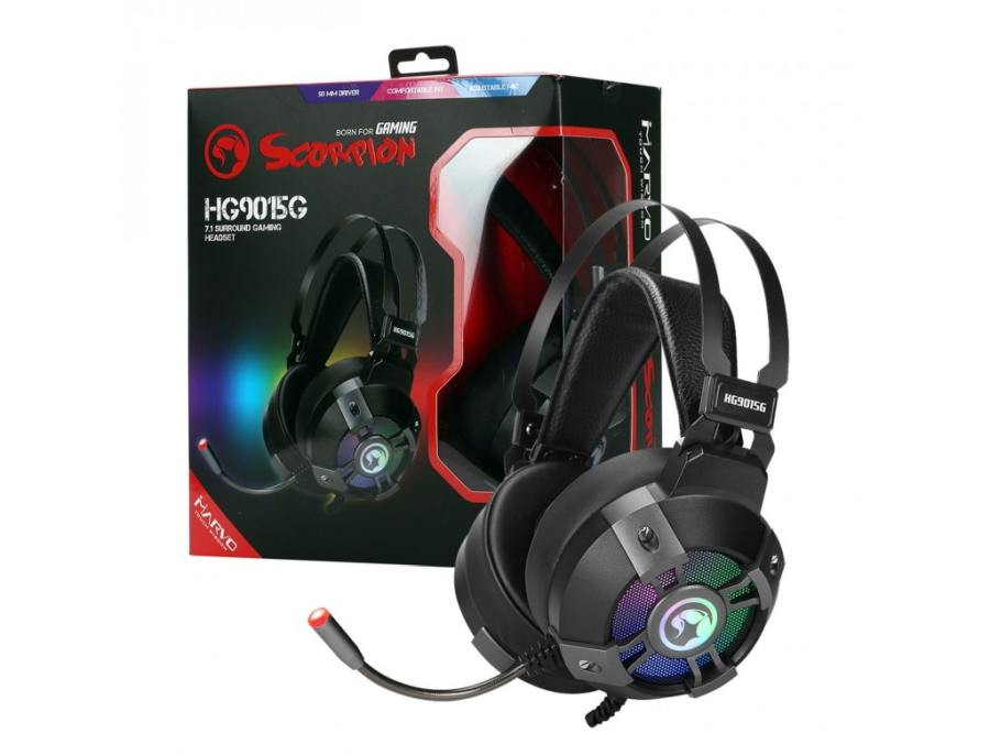 Slušalice USB 7.1 Marvo HG9015 gaming sa mikrofonom i RGB osvetljenjem