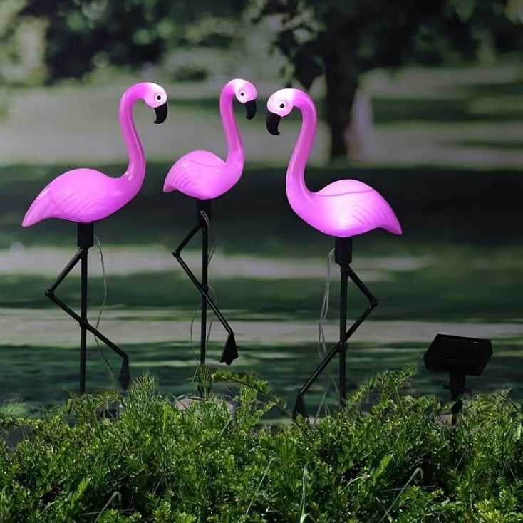 Solarna baštenska lampa "flamingo" - 3 kom.