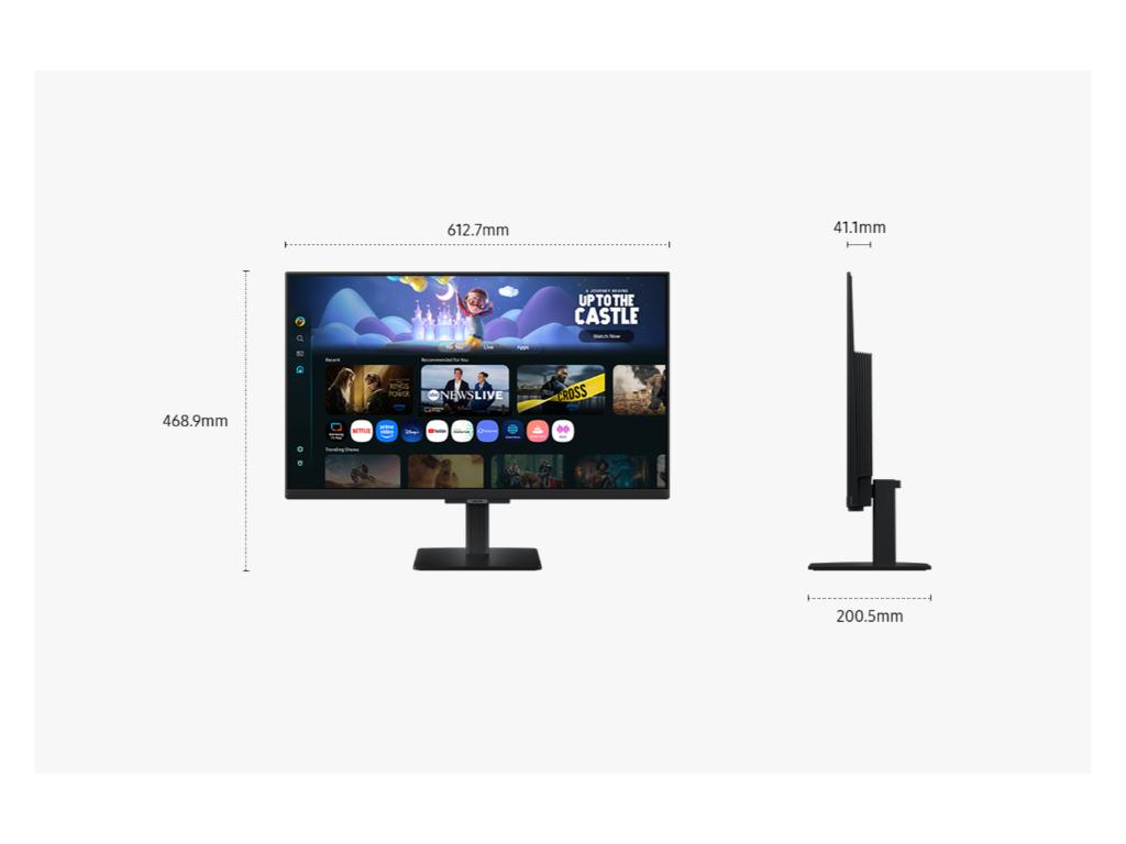 Monitor SAMSUNG LS27FM500EUXDU 27"/IPS/1920x1080/60Hz/5ms GtG/HDMIx2,LAN/VESA/smart/zvucnici/crna