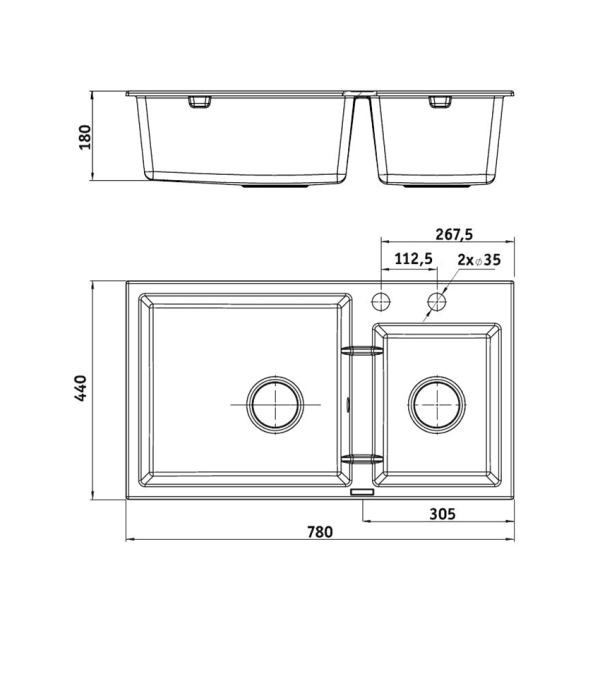 Deante sudopera Piva 78/GRA/1.5 ZQI 2203