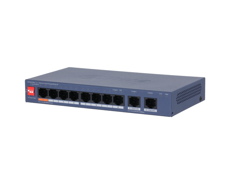 CS4010-8ET2GT-60 10-Port Cloud Managed Desktop Switch with 8-Port PoE