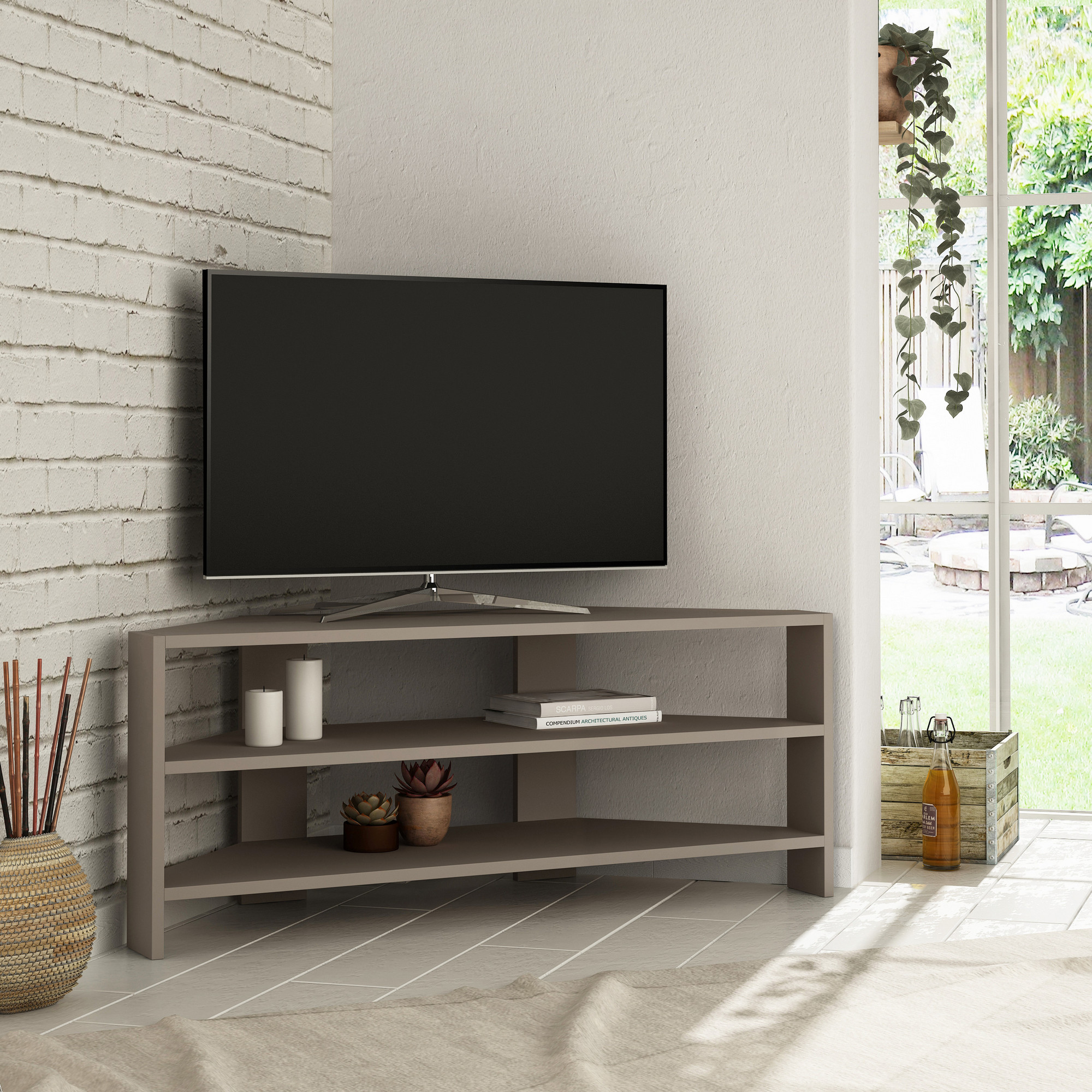 TV komoda Thales Corner - Svetla moka