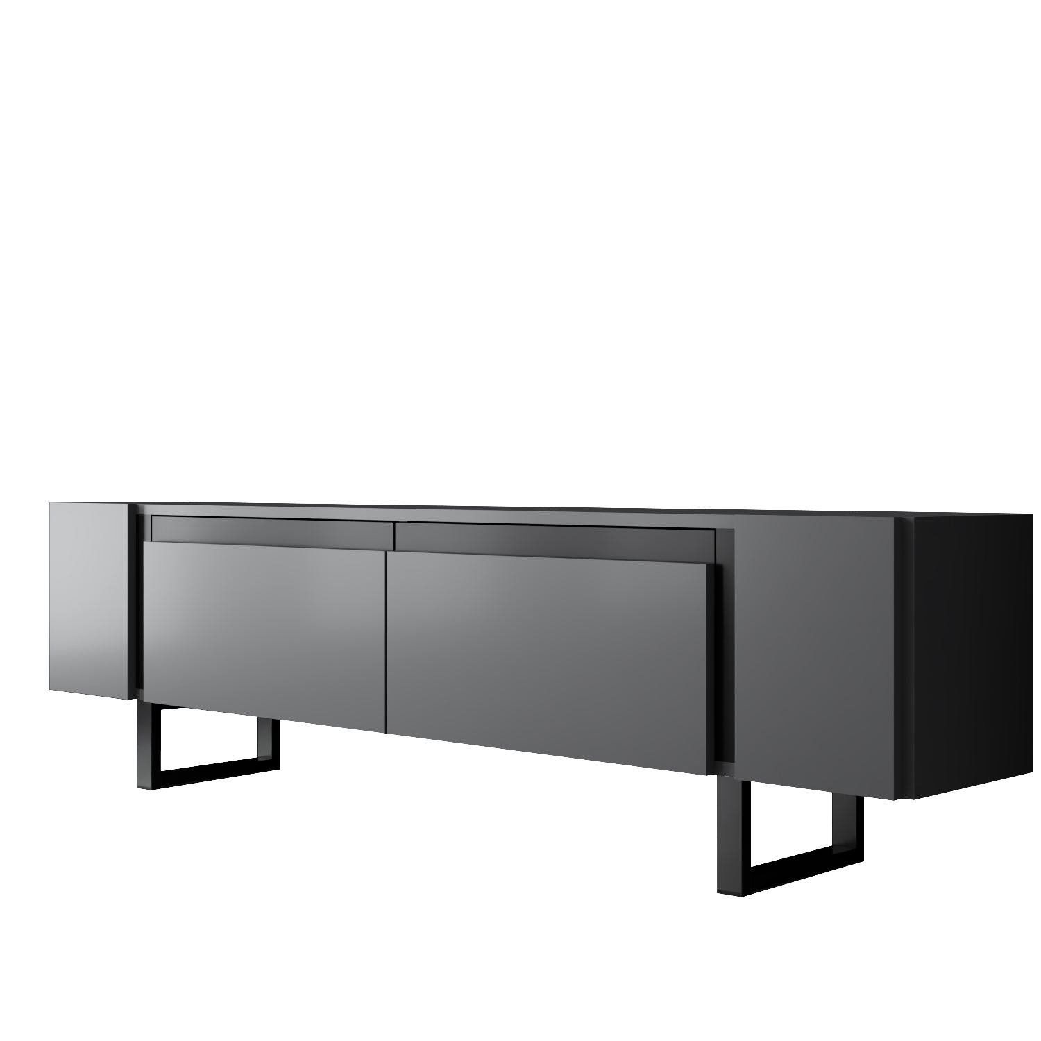 TV komoda Yildiz - Antracit, Crna
