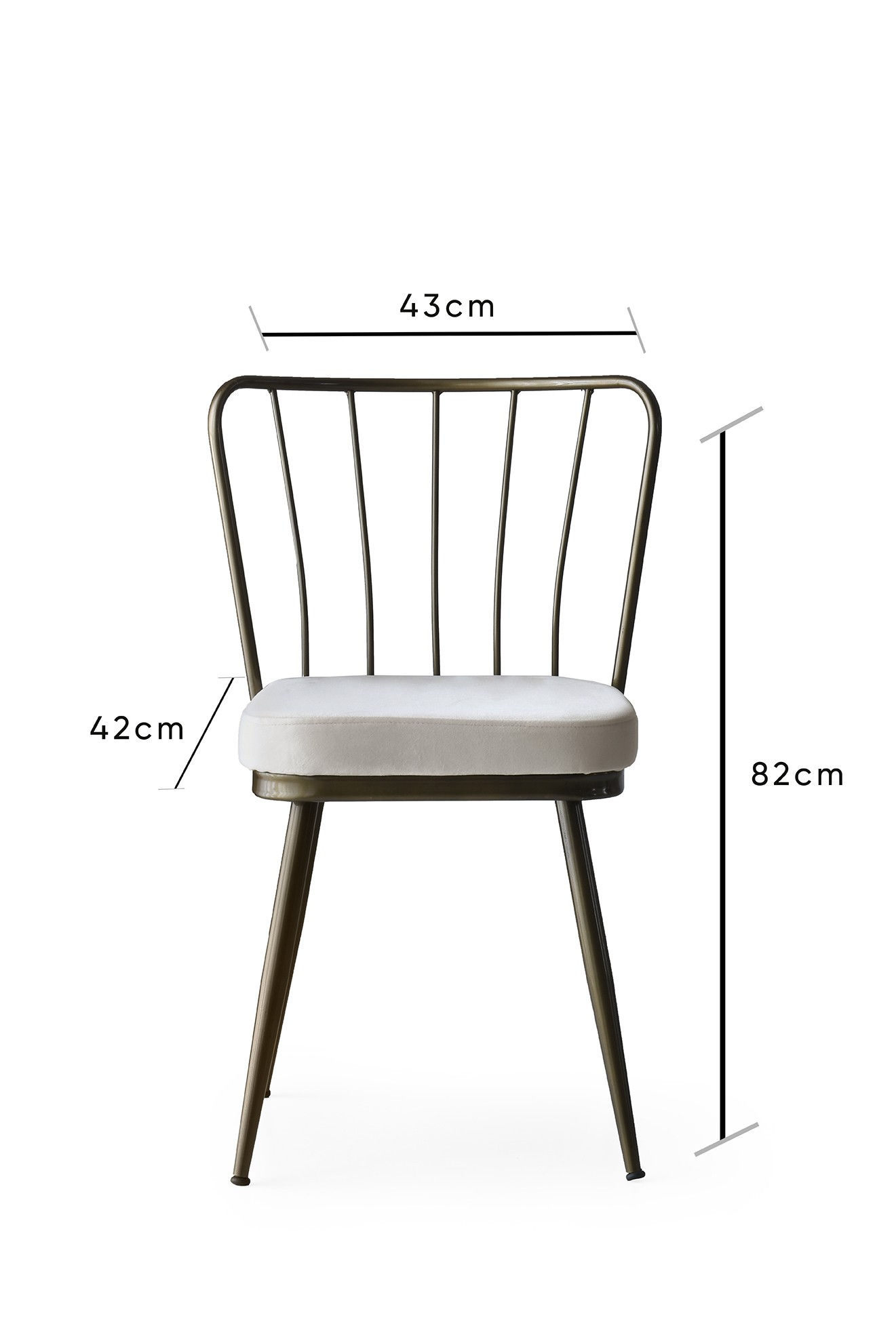Set stolica (4 komada) Yıldız - 985 V4 Mink