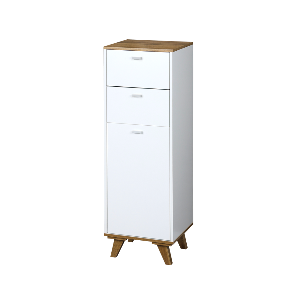 KESPER KSP15992 ORMARIĆ SA 2 LADICE I 1 VRATIMA 32X28X96 CM BELI LAK