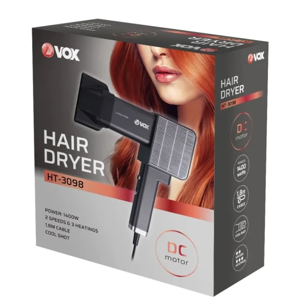 Fen za kosu Vox HT3098/1400W/crna