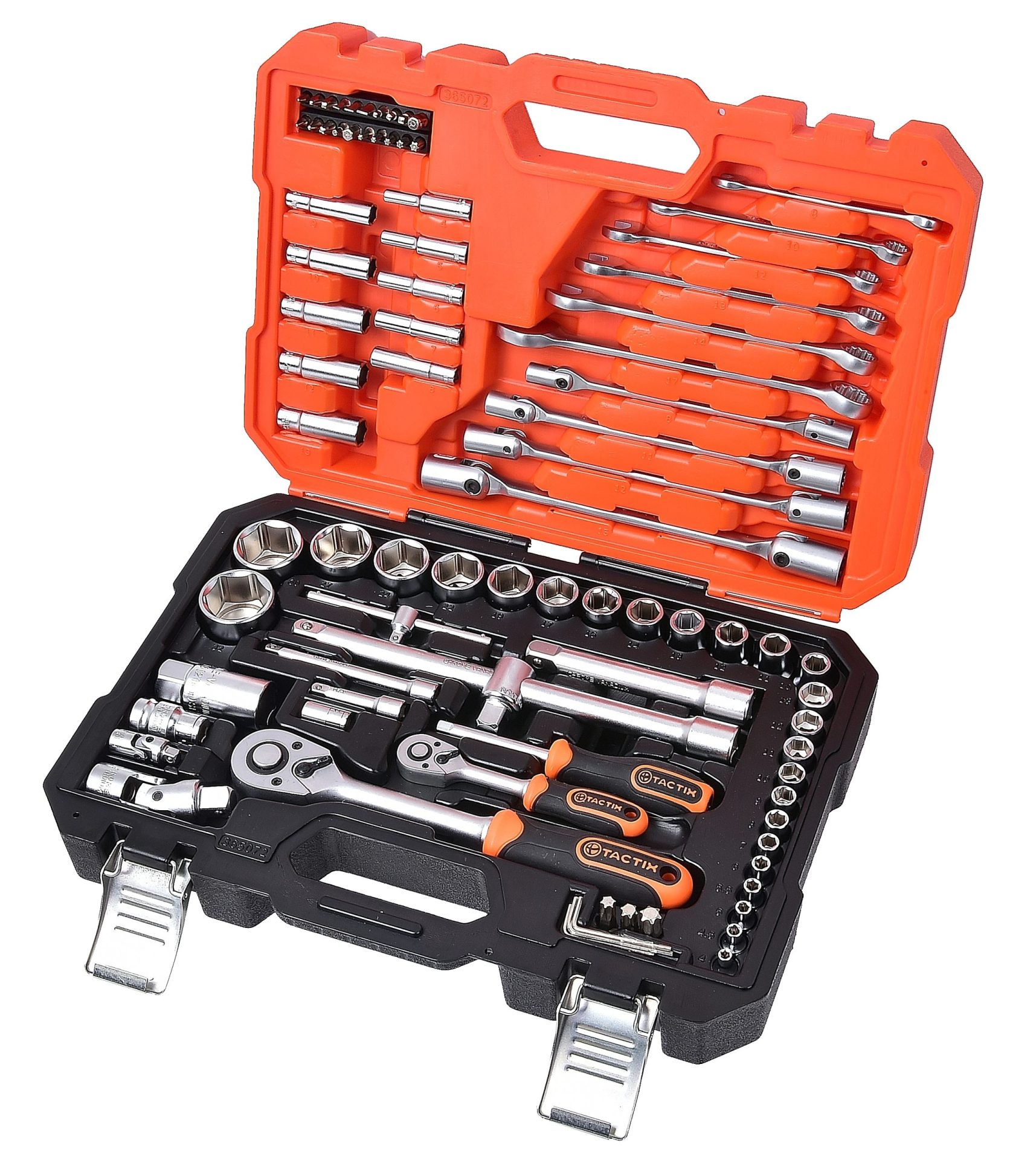 TACTIX Set 85 del. nasadnih ključeva sa čegrtaljkama 1/4" i 1/2" HEX/mm