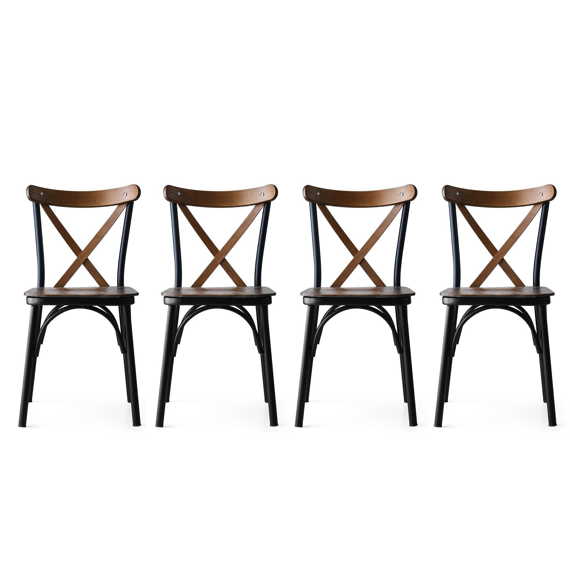 Set stolica (4 komada) Ahşap Ekol - 261 V4 Orah