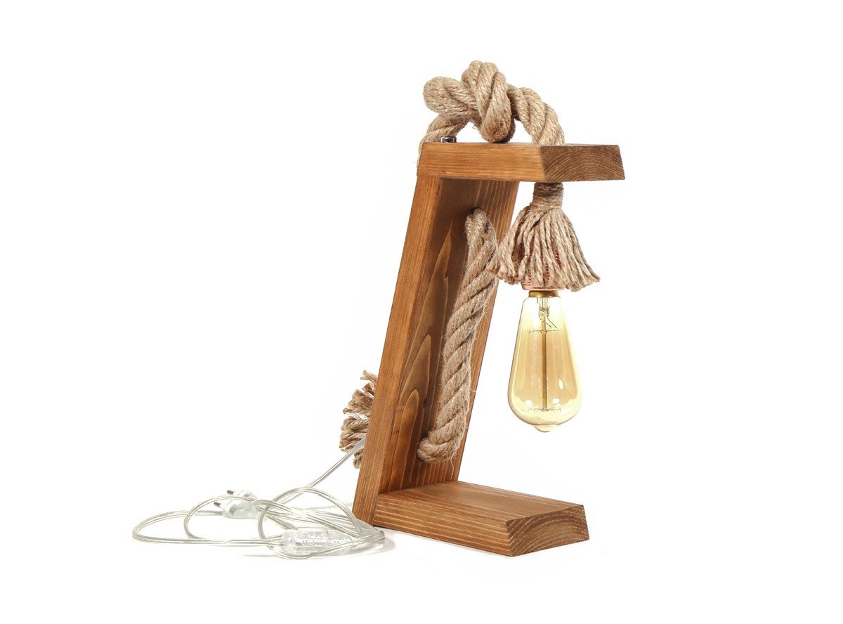 Stona lampa KN13 Braon, Zlatna
