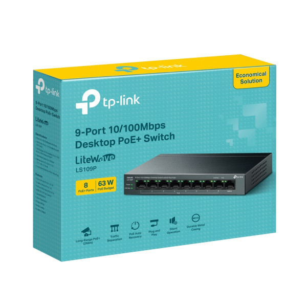 LAN Switch TP-LINK LS109P 8 PoE 10/100/1000Mbps