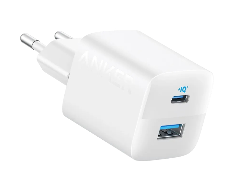 323 33W USB-C zidni punjač 2-porta (USB-A i USB-C), beli