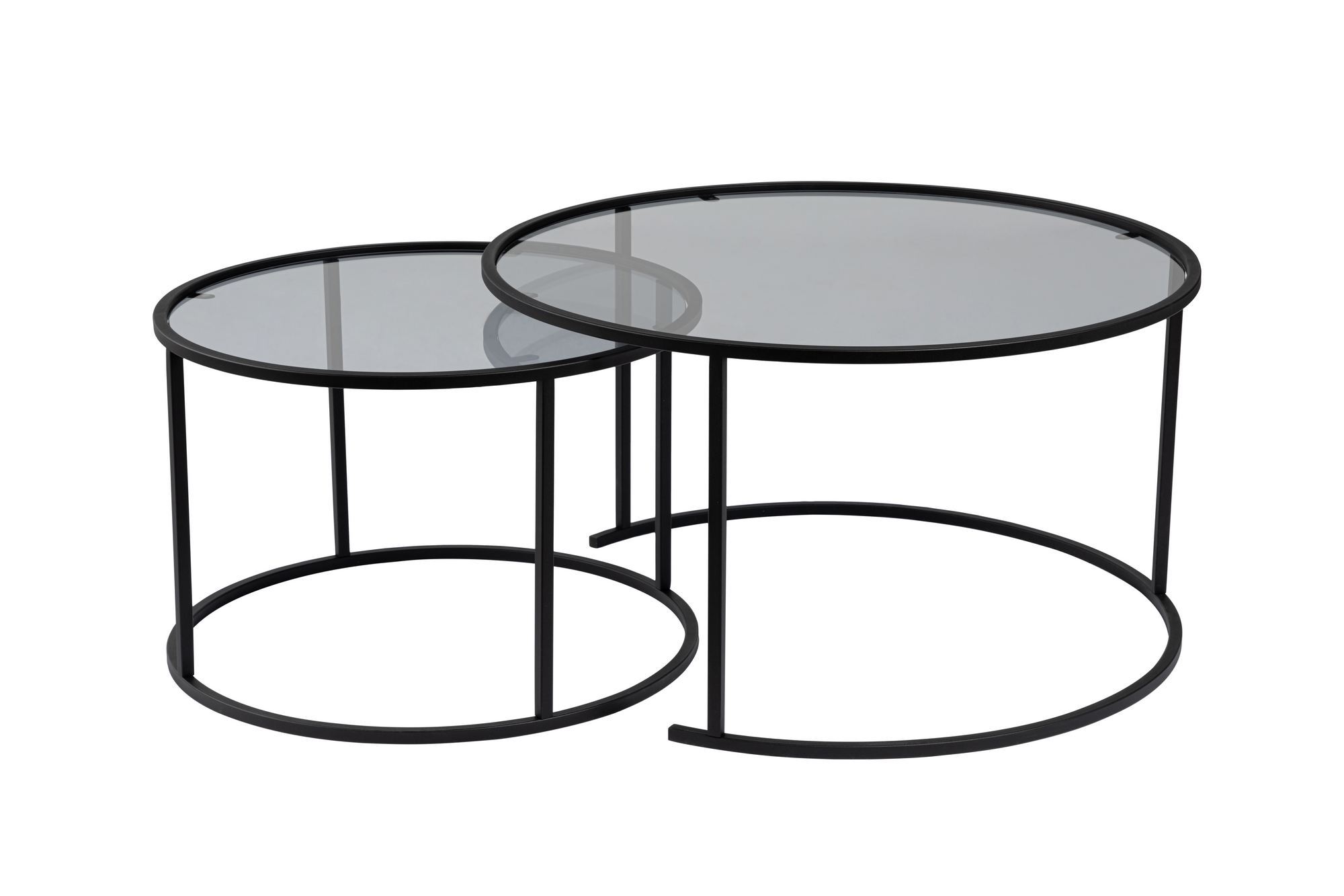 Set klub stolova Aurum - 80, 60 - Crna, Siva