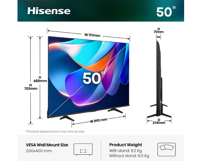 50 inča 50A6S LED 4K UHD Smart TV