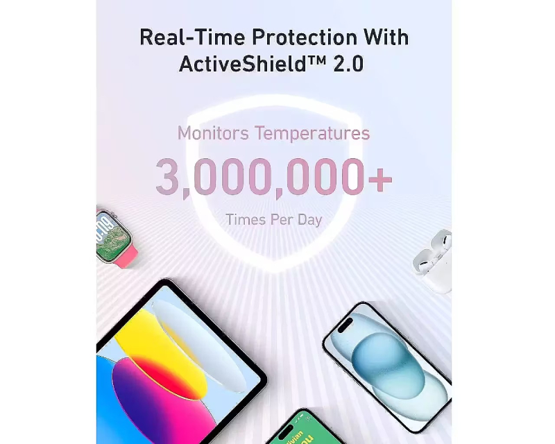 20000mAh, 30W, sa ugrađenim USB-C kablom, Power Bank beli
