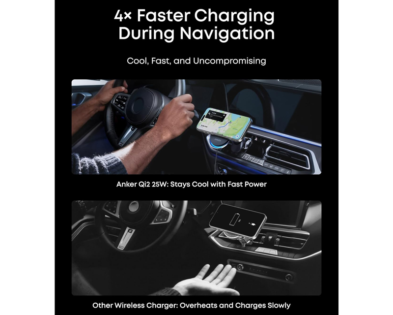 Prime 25W MagGo bežični + auto punjač sa USB-C M/M kablom, crni