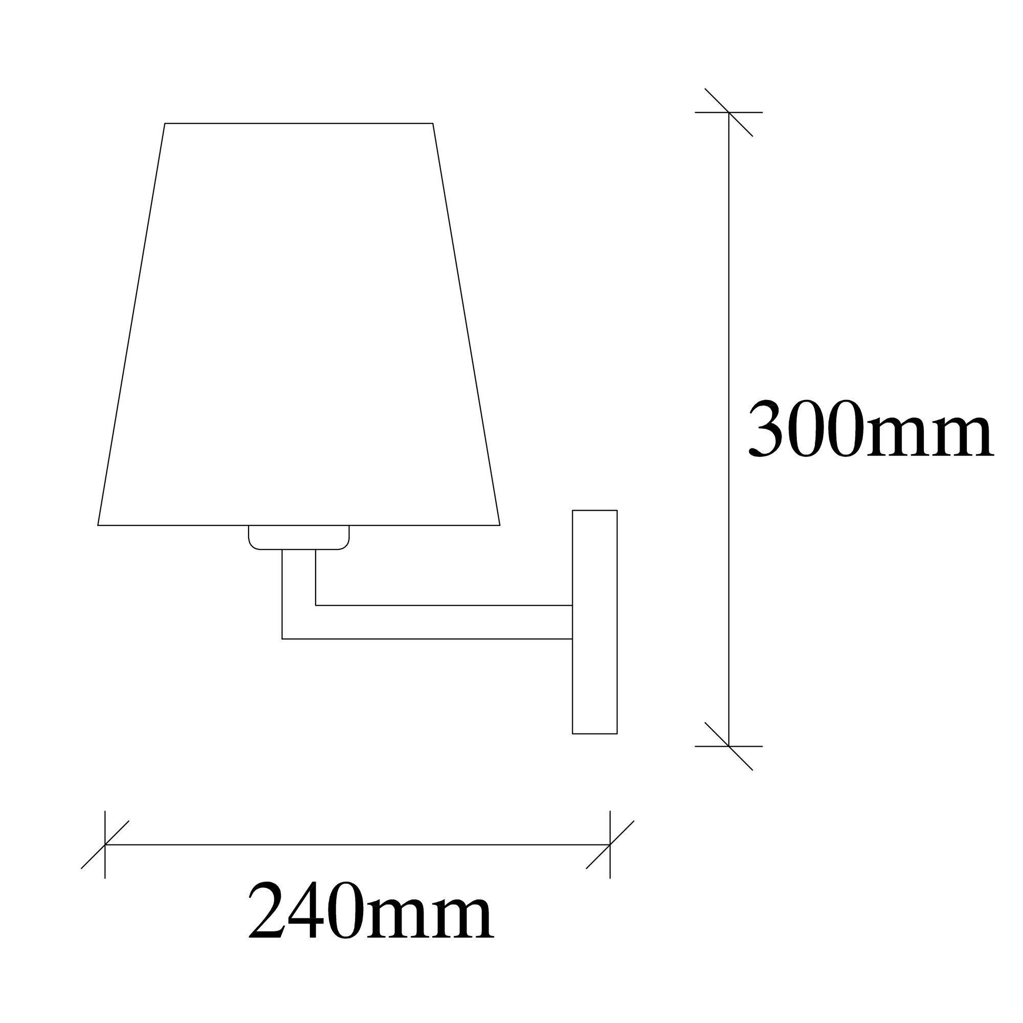 Zidna lampa Profil - 4656 Crna, Krem