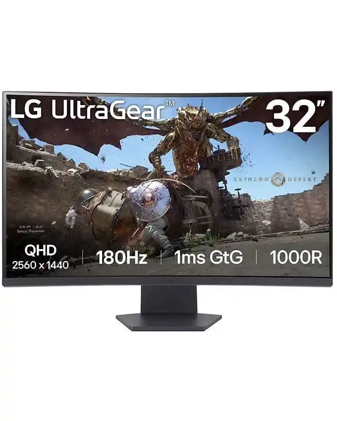 Monitor 32 LG 32GS60QC-B 2560x1440/QHD/180Hz/VA/1ms/2x HDMI/DP/AMD FreeSync