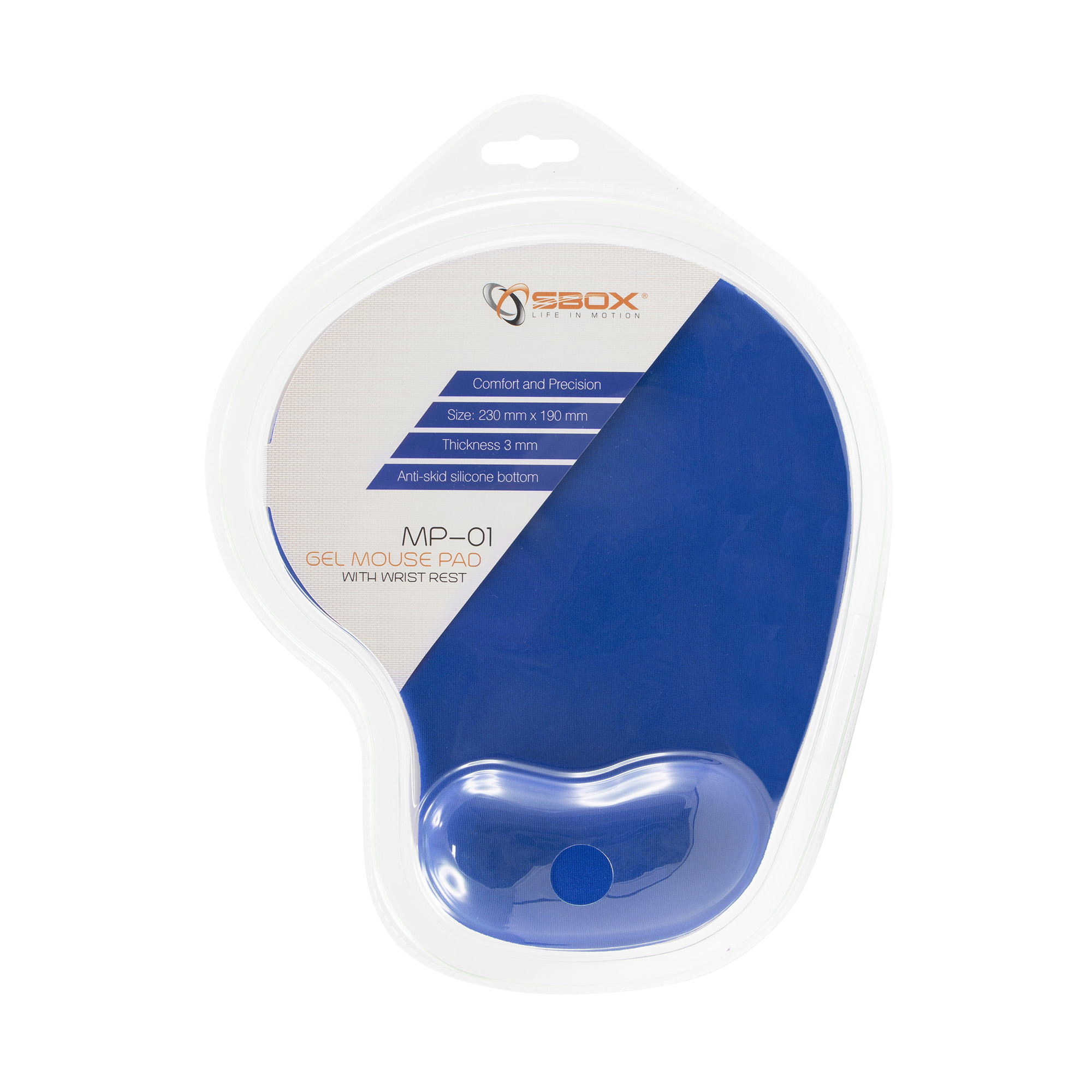S BOX MP 01 ERGO BL, Podloga za misa Blue