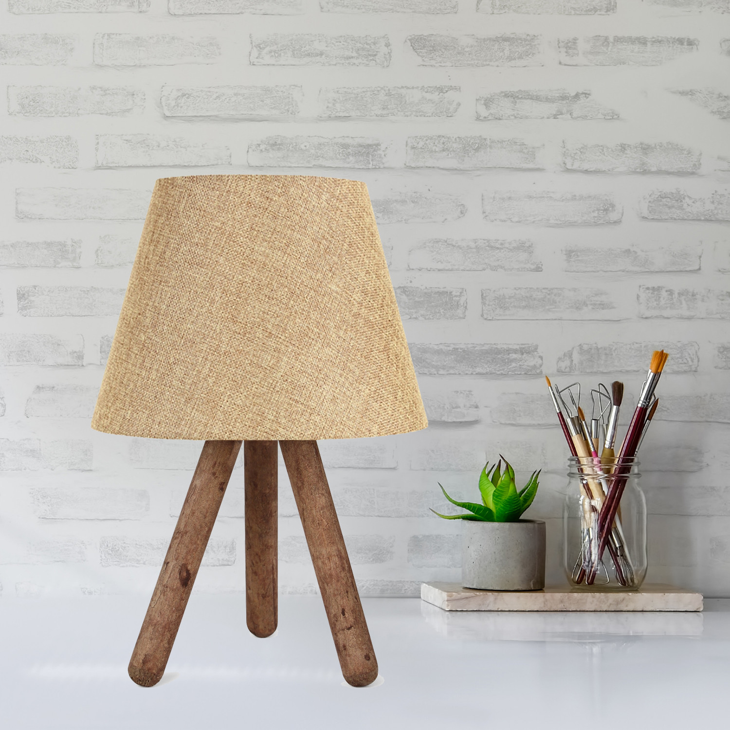 Stona lampa AYD-637 Bež, Braon