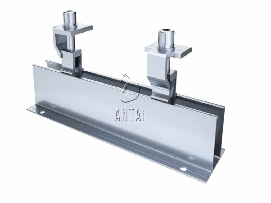 Konstrukcije za SE ANTAI za trapezni lim, mini rail, 400mm, set za 6 panela, univerzalne klampe