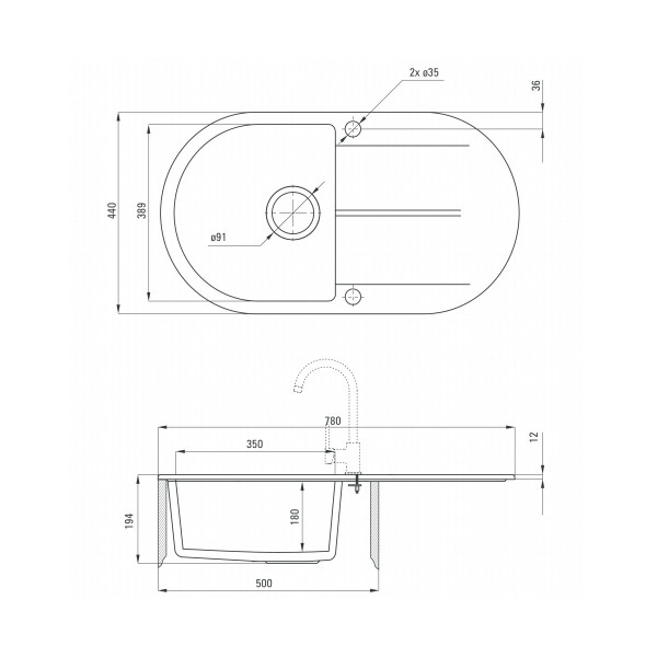 Deante sudopera Piva 78/BG/0 ZQI 511B
