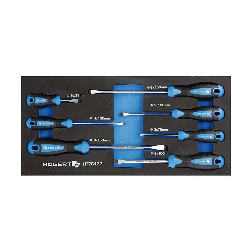 ORGANIZATOR EVA SET ODVIJAČA RAVNIH 7 KOM HÖGERT® HT7G132