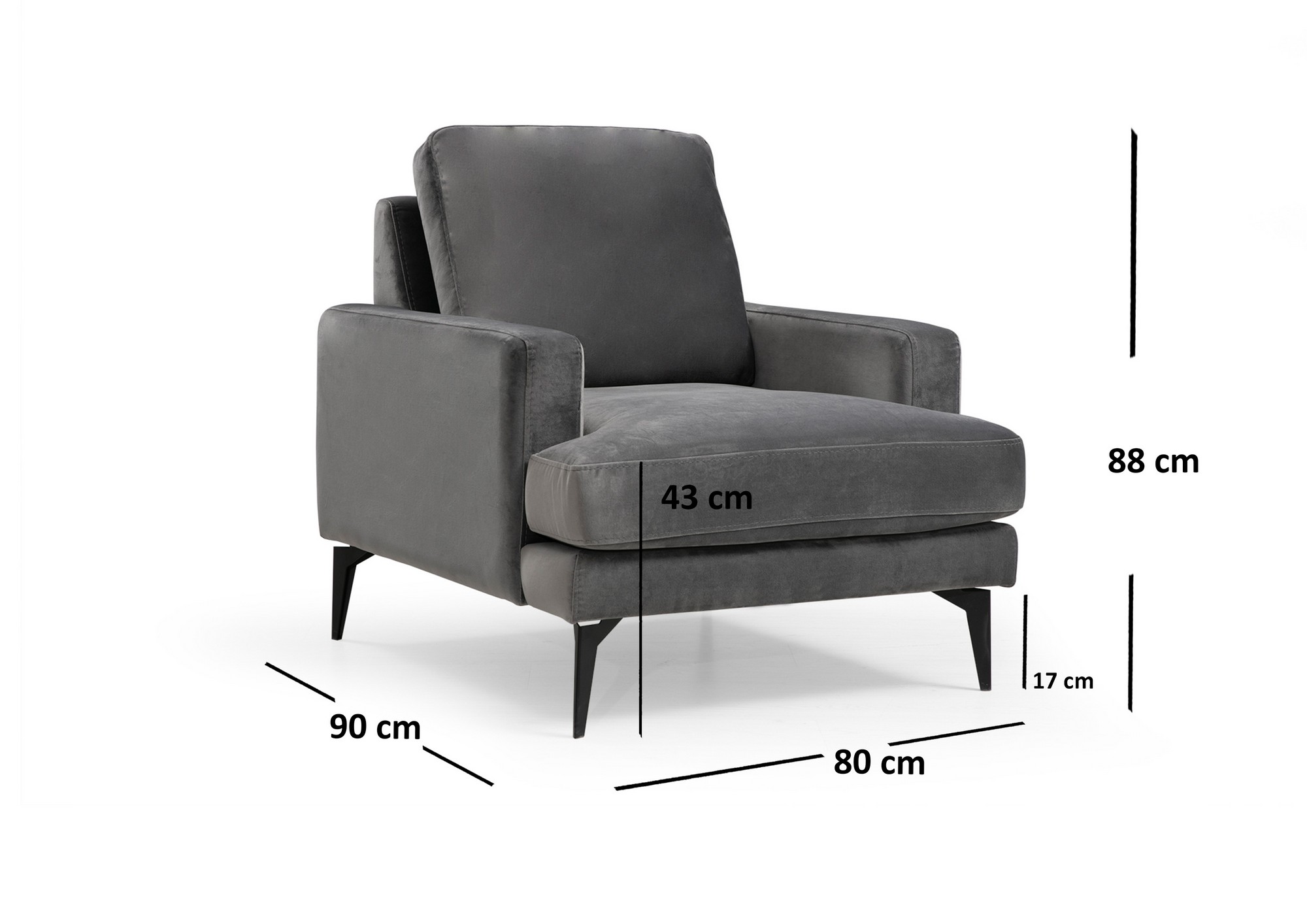 Fotelja Papira Armchair - Antracit