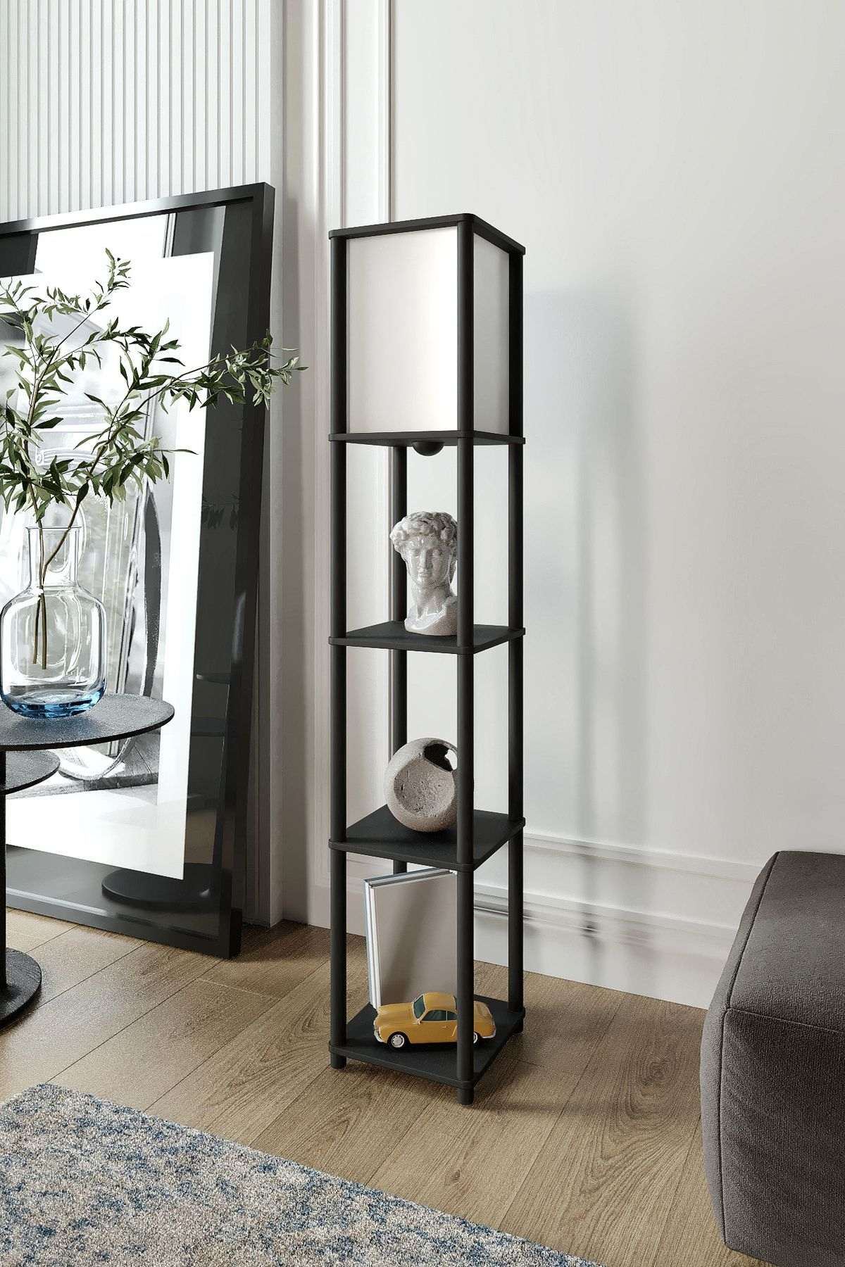 Podna lampa TierShelfLampz1 Crna