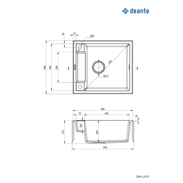 Deante sudopera magnetic ZRM T103