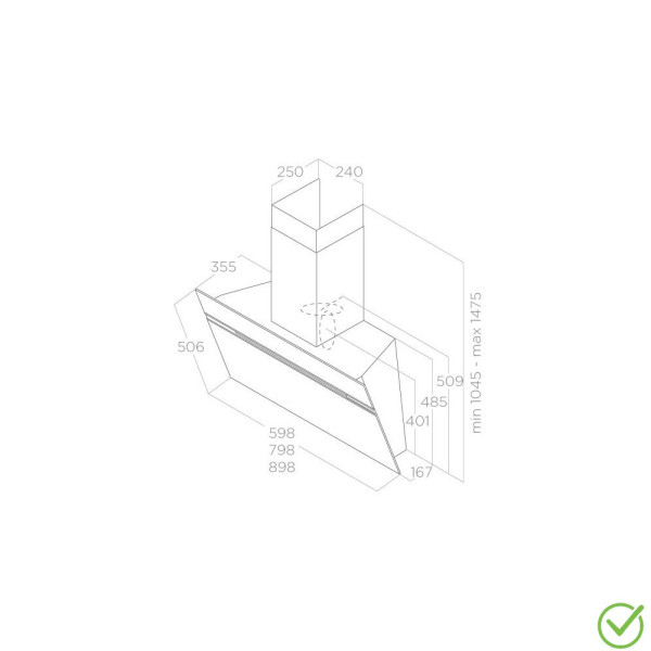 Aspirator STRIPE BL/A/60/LX