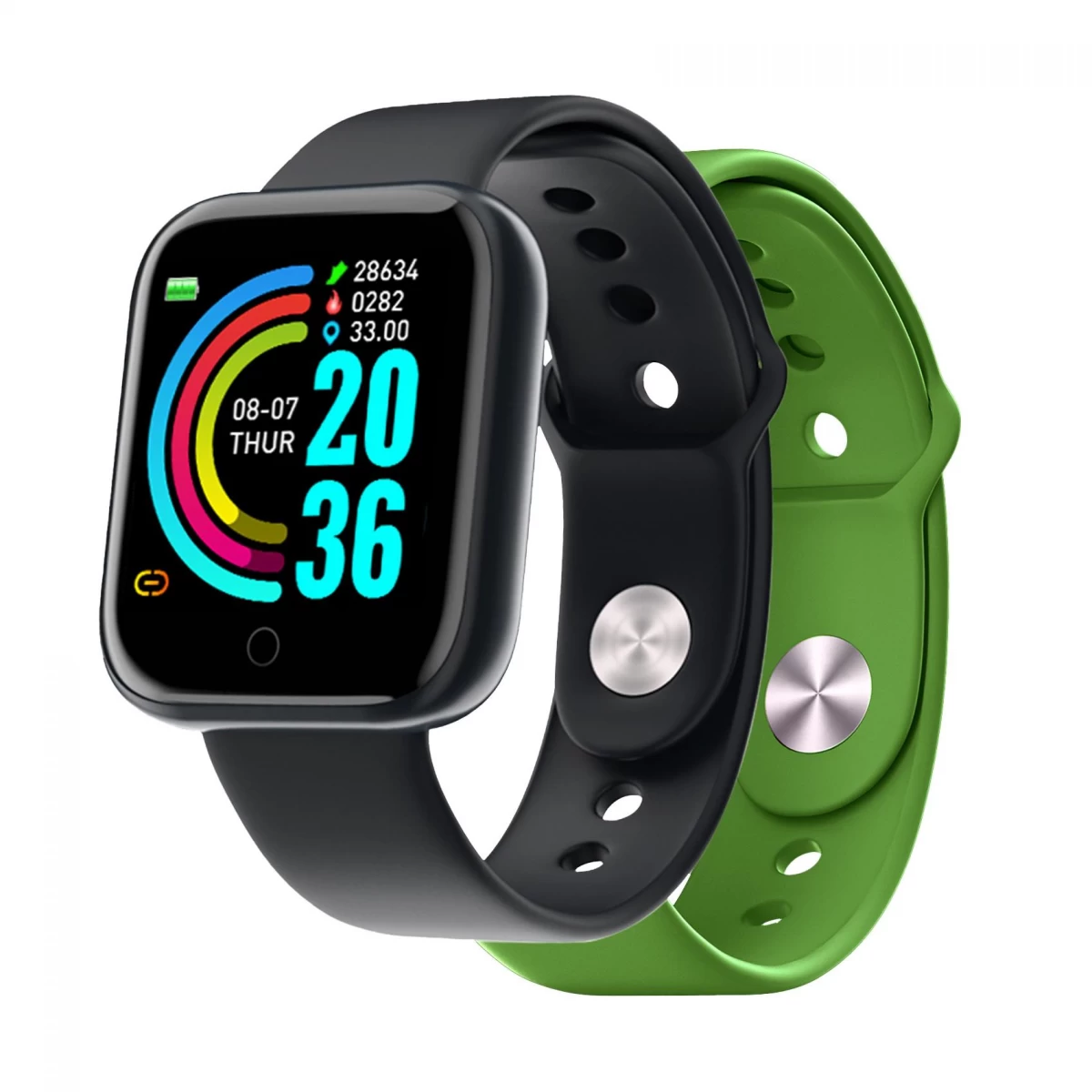 Celly smart band Trainerbeat 1.44" crna + zelena narukvica