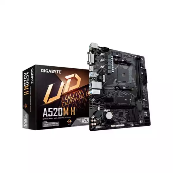 Matična ploča AM4 Gigabyte A520M H RGB DVI/HDMI/M.2