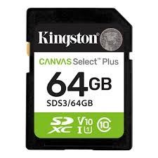 MEM SD 64GB Kingston Canvas Select Plus SDS3/64GB