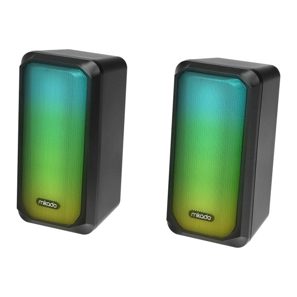 Zvučnici 2.0 Mikado MD-356 5Wx2 RGN LED USB