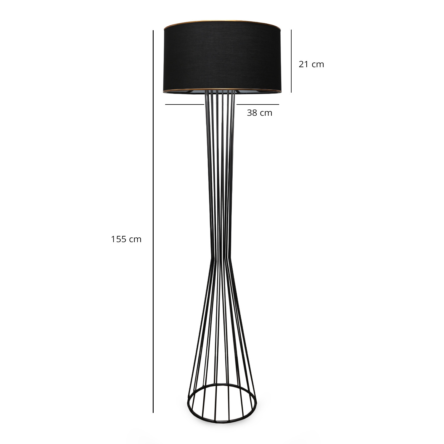 Podna lampa AYD-3058 Crna