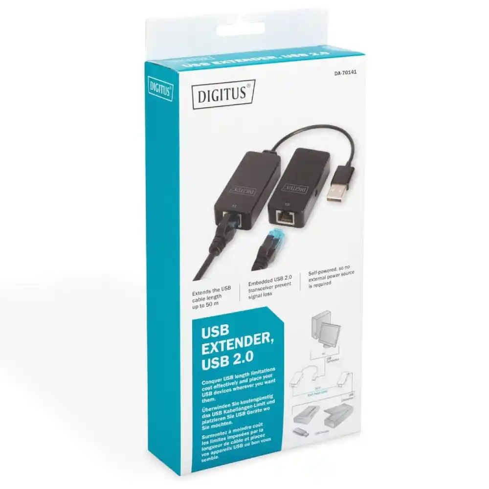 Extender USB-UTP 2.0 do 50m Digitus DA-70141