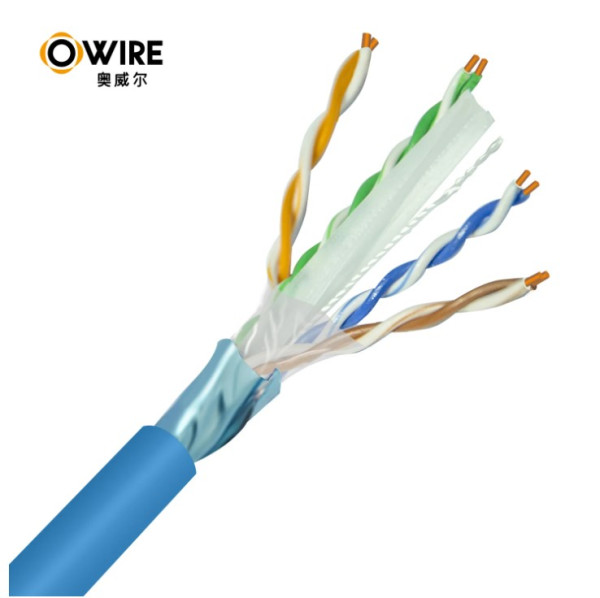 LAN FTP kabl OWIRE Cat6 Solid/CCA/0,56mm/Plavi/305m