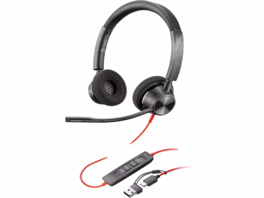 Slušalice HP Poly BW 3310 Stereo -M USB-C HS +USB-C/A/8X220AA/crna