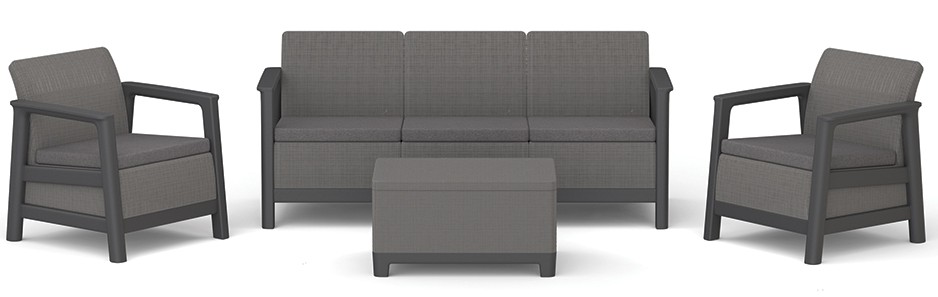 Baštenska Garnitura Scandi Linea III sa Box Stolom – Više boja!